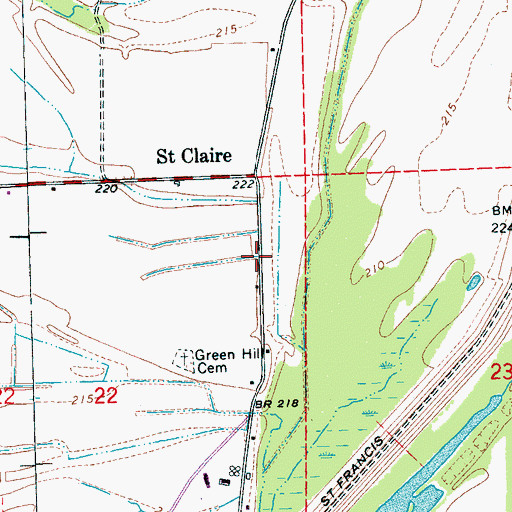 Topographic Map of Barton Store (historical), AR