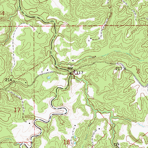 Topographic Map of Sandy Bayou, MS