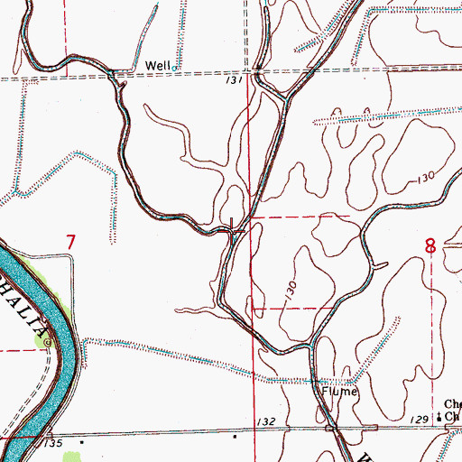 Topographic Map of Sandy Slough, MS