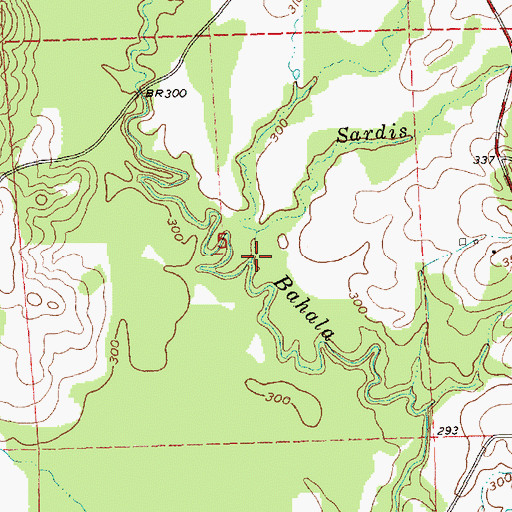 Topographic Map of Sardis Branch, MS