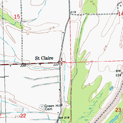 Topographic Map of Bethlehem School (historical), AR