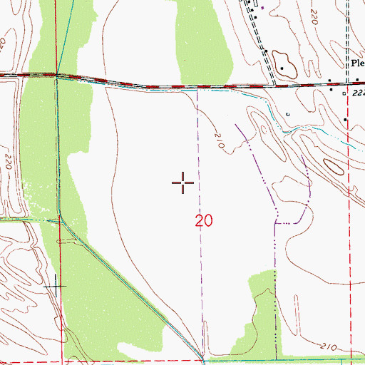 Topographic Map of Big Lake (historical), AR