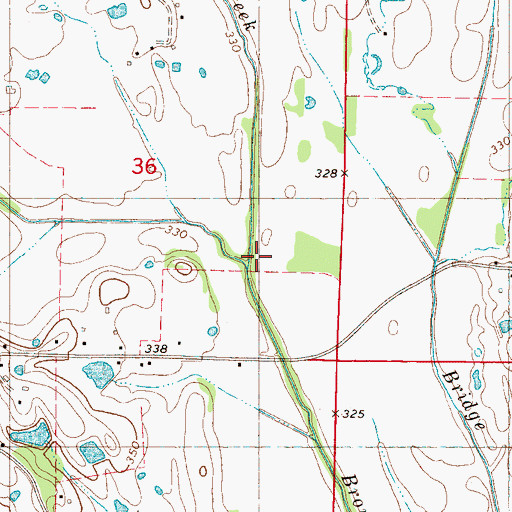 Topographic Map of Sawmill Creek, MS