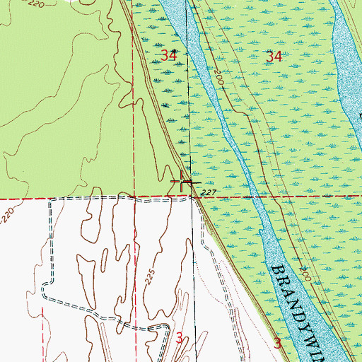 Topographic Map of Township of Brandywine (historical), AR