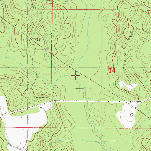 Topographic Map of Scarborough Creek, MS