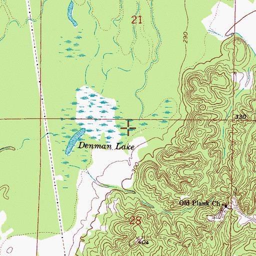 Topographic Map of Scott Branch, MS
