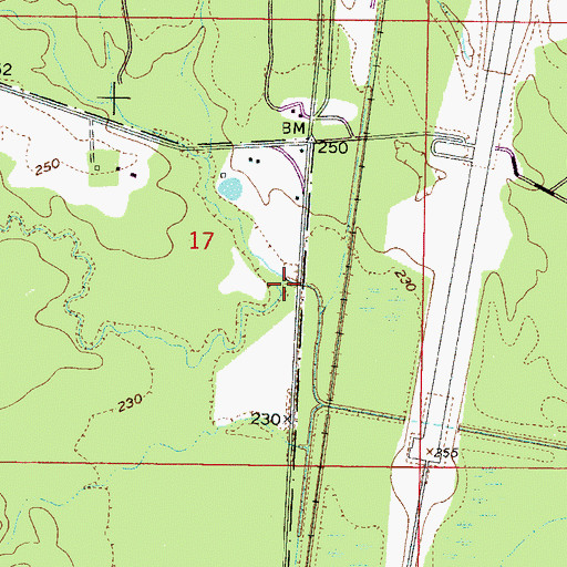 Topographic Map of Segars Creek, MS