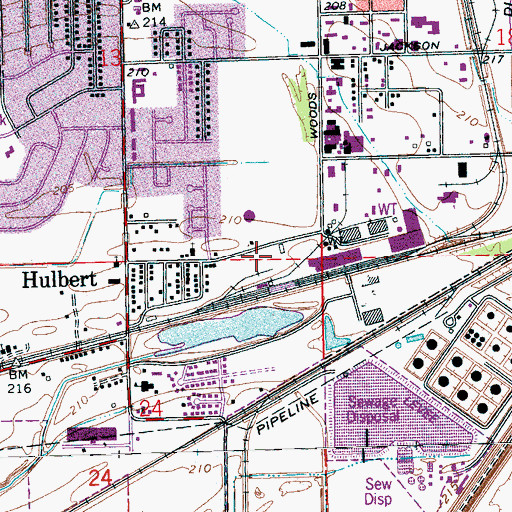 Topographic Map of Church of God of Prophecy, AR