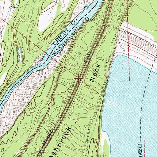 Topographic Map of Sevenmile Dike, MS