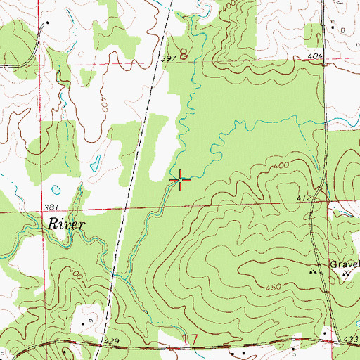 Topographic Map of Shackaloa Creek, MS