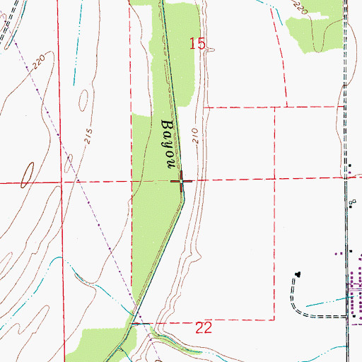 Topographic Map of Cypress Lake (historical), AR