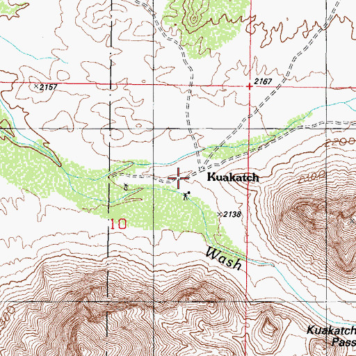 Topographic Map of Kuakatch, AZ
