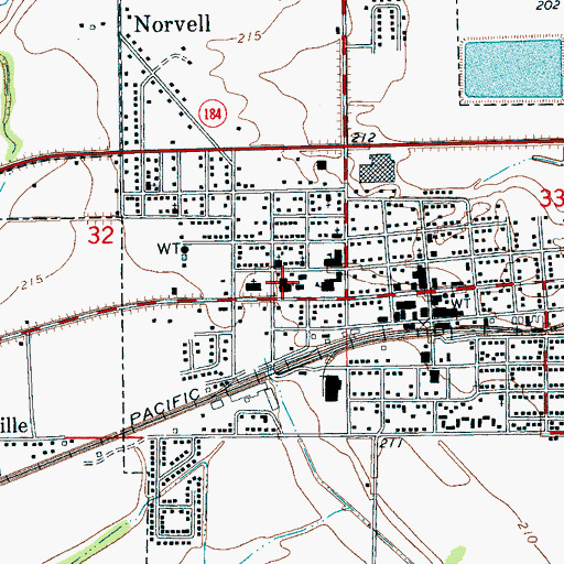 Topographic Map of Earle Middle School, AR