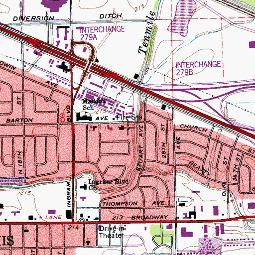 Topographic Map of East Barton Assembly of God Church, AR