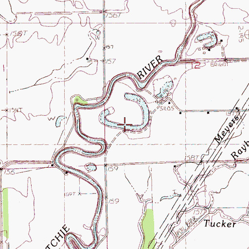 Topographic Map of Shanker Lake, MS