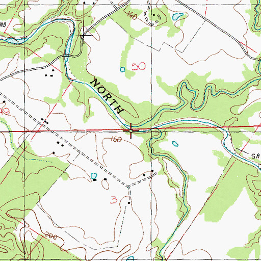 Topographic Map of Shankstown Creek, MS