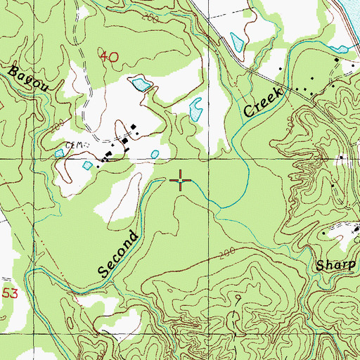Topographic Map of Sharp Bayou, MS
