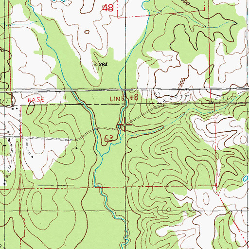 Topographic Map of Sharps Creek, MS