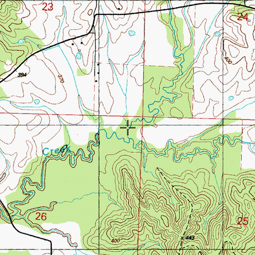 Topographic Map of Shaui Koli Creek, MS