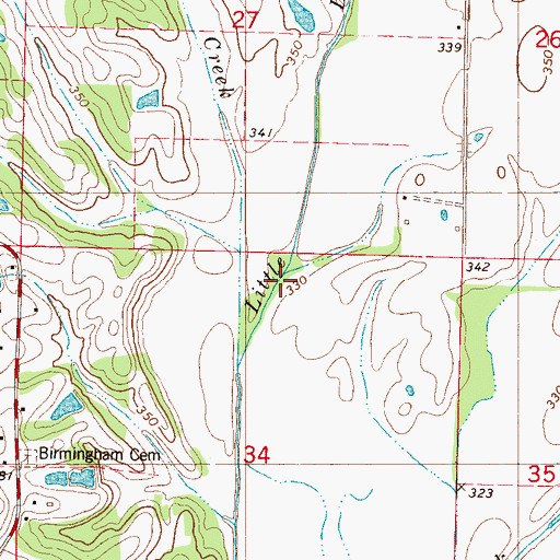 Topographic Map of Shell Creek, MS