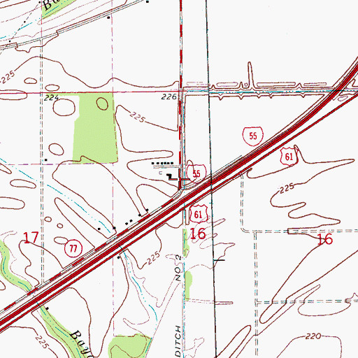 Topographic Map of Engledale (historical), AR