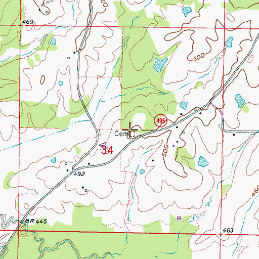 Topographic Map of Shephard Church, MS