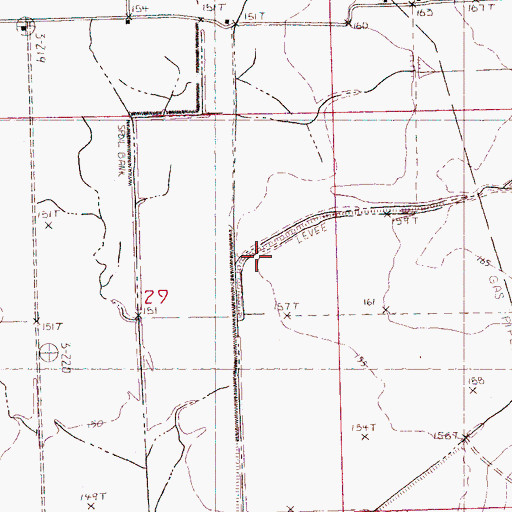 Topographic Map of Sherman Creek, MS