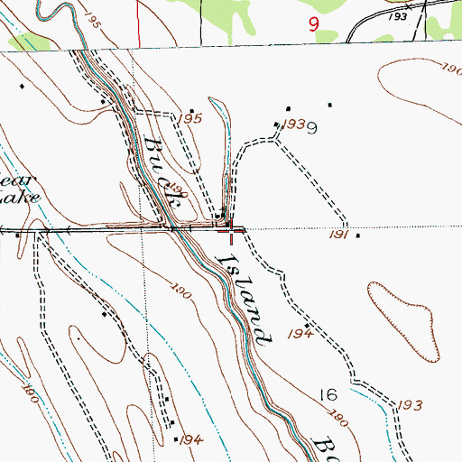 Topographic Map of Shiloh Cemetery, MS