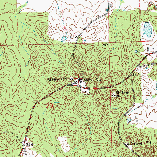 Topographic Map of Shiloh Baptist Church, MS