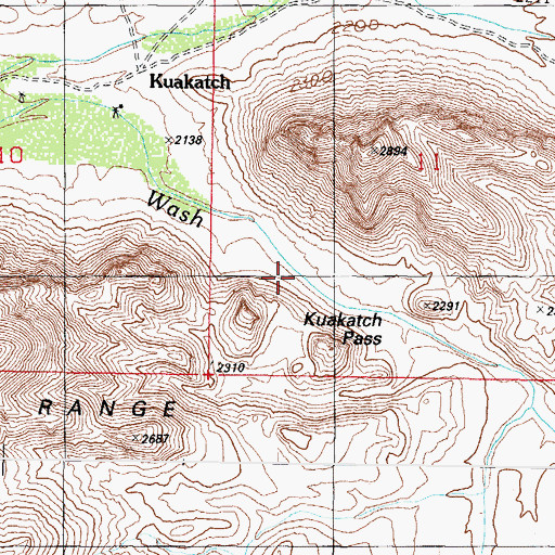 Topographic Map of Kuakatch Pass, AZ