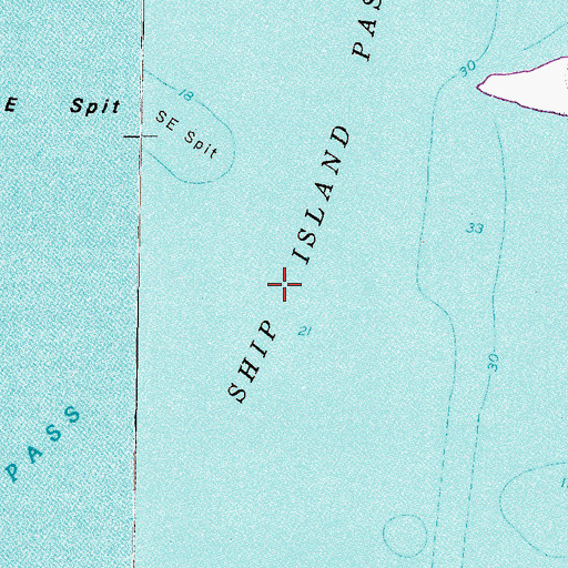 Topographic Map of Ship Island Pass, MS