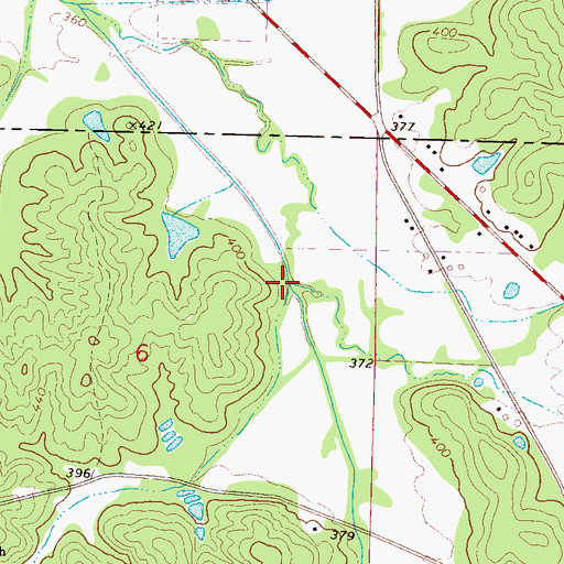 Topographic Map of Shippy Creek, MS