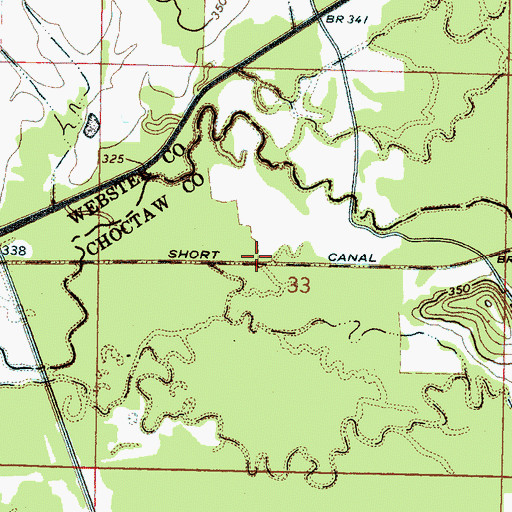 Topographic Map of Short Canal, MS