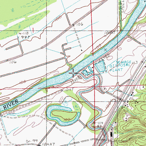 Topographic Map of Short Creek, MS