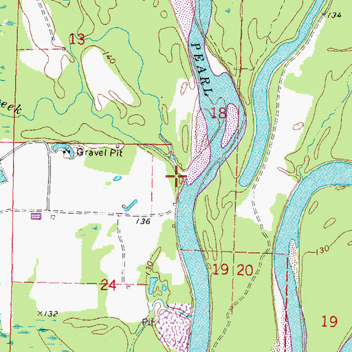 Topographic Map of Silver Creek, MS