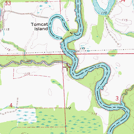 Topographic Map of Silver Creek, MS