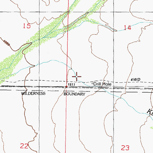 Topographic Map of Kuakatch Wash, AZ