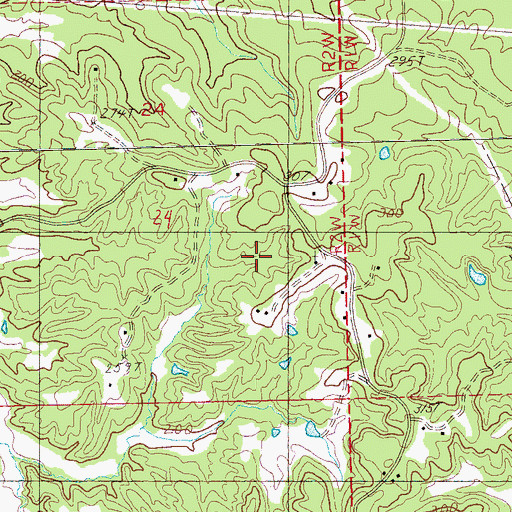 Topographic Map of Silver Mountain Church, MS