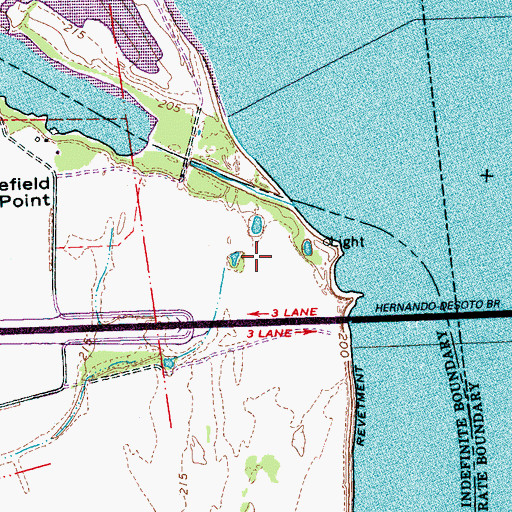 Topographic Map of Hopefield (historical), AR