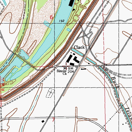 Topographic Map of Simual Church, MS