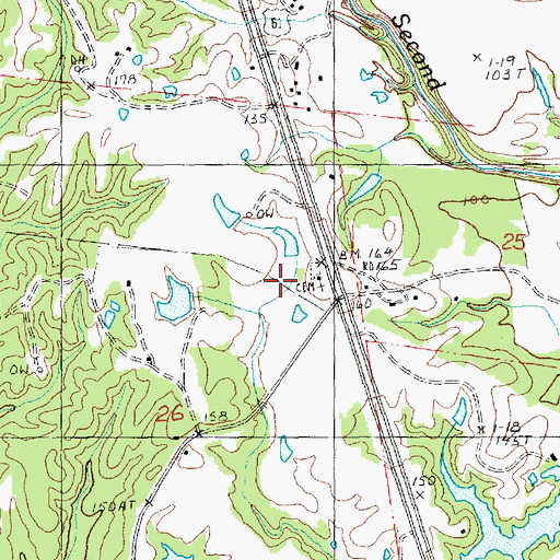 Topographic Map of Sinai Church, MS