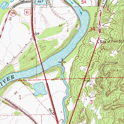 Topographic Map of Skillikalia Bayou, MS