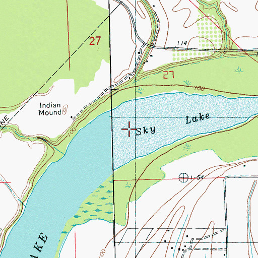 Topographic Map of Sky Lake, MS