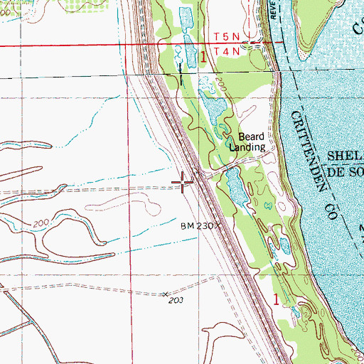 Topographic Map of Irby (historical), AR