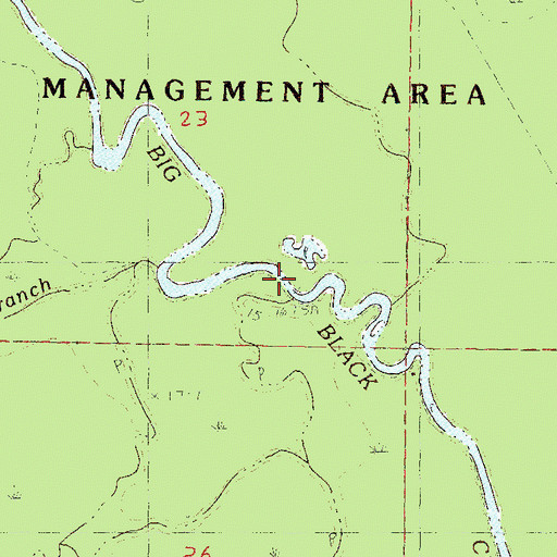 Topographic Map of Smith Branch, MS