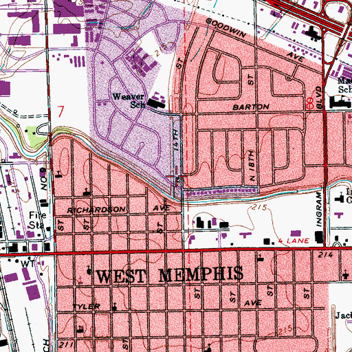 Topographic Map of Liberty Baptist Temple, AR