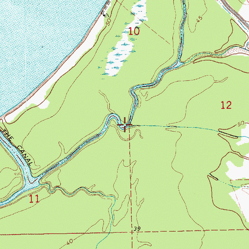 Topographic Map of Smith Creek, MS