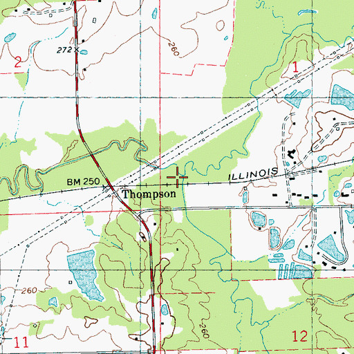 Topographic Map of Smith Creek, MS