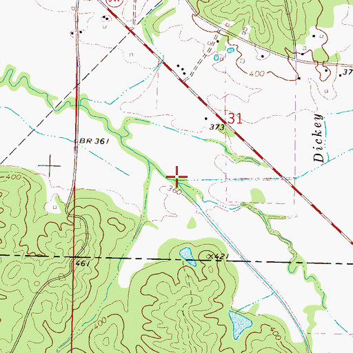 Topographic Map of Smith Creek, MS