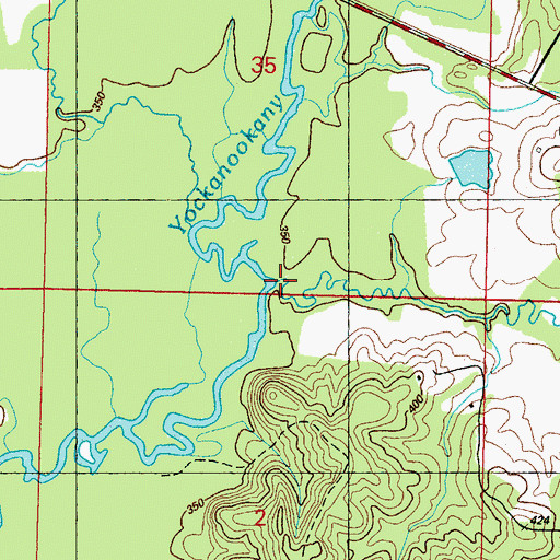 Topographic Map of Smith Creek, MS